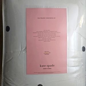 NEW IN BAG Kate Spade Deco Dot Comforter- Full/Queen- White